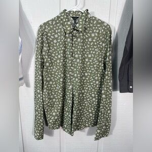 Goodman Green Floral Men’s Button Down Shirt Size XL NWOT